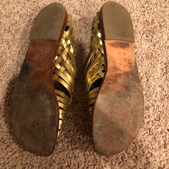 Tory Burch Anya metallic leather woven sandals - Picture 6 of 8